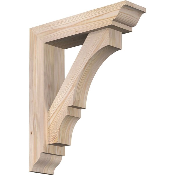Ekena Millwork Balboa Traditional Smooth Bracket w/ Offset Brace, Douglas Fir, 5 1/2"W x 22"D x 26"H BKT0604X22X26BOA01SDF - main